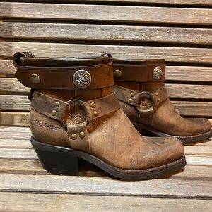 Size 6.5 upcycled BCBG boots, ankle boots